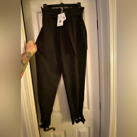GRACE KARIN Black High Waisted Ankle Bow Pants - Picture 2 of 16
